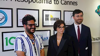 وزيرة الثقافة الفرنسية تزور الجناح العراقي في مهرجان كان السينمائي