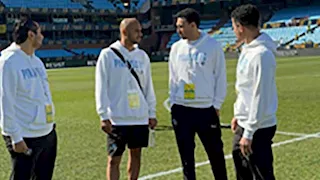 بعثة بيراميدز تصل إلى ملعب مباراة صن داونز