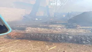 مصرع ربة منزل في حريق التهم 70 أردب قمح وتبن بأسيوط (صور)