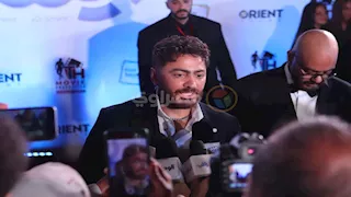 صور | تامر حسني وكزبرة من العرض الخاص لفيلم "ريستارت"