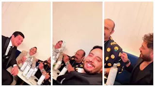 بالصور.. تامر حسني وأبطال فيلم "ريستارت" يحتفلون بالعرض الخاص في السعودية