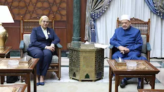 المستشارة أمل عمار تلتقى الإمام الأكبر الدكتور أحمد الطيب شيخ الأزهر
