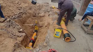 كسر ماسورة غاز في المنيا والحماية المدنية تسيطر على الموقف