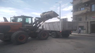 إزالة شرفات آيلة للسقوط بعقارين شرق الإسكندرية - صور