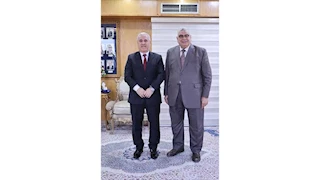 لتعزيز التعاون.. رئيس مجلس الدولة يستقبل رئيس الهيئة الوطنية للصحافة | صور