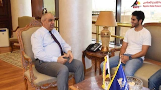 تفاصيل لقاء الفنان العالمي مينا مسعود ورئيس مدينة الإنتاج الإعلامي