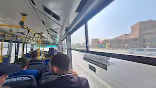 صور وفيديو.. بدء تشغيل الأتوبيس الترددي BRT بجمهور