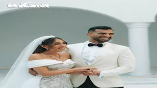 بـ"فستان الزفاف".. منة عدلي القيعي تخضع لجلسة تصوير مع زوجها (صور)