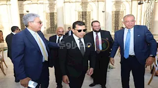 الصور الأولى من عقد قران ابنة وزير الشباب والرياضة