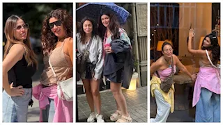 بالشورت.. غادة عادل تستمتع بإجازتها مع خالد الغندور وإنجي علي