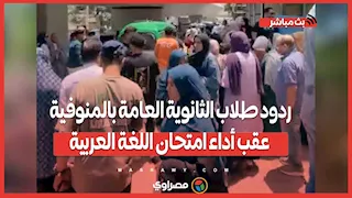 "سهل أم صعب".. ردود طلاب الثانوية العامة بالمنوفية عقب أداء امتحان اللغة العربية