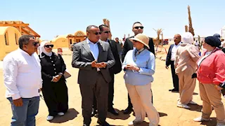 وزيرة البيئة ومحافظ جنوب سيناء يفتتحان مشروع تطوير قرية الغرقانة بمحمية نبق