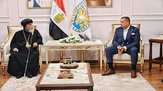 أسقف جنوب سيناء يهنئ المحافظ بالعيد ويؤكد على الوحدة الوطنية (صور)