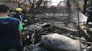 بالصور- حريق هائل يلتهم مزرعة مواشي في الغربية