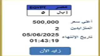 لوحة مميزة بـ500 ألف جنيه.. مزايدة إلكترونية على "أ ب ل 5" عبر بوابة مرور مصر