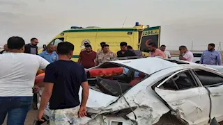 بالأسماء.. إصابة 5 أشخاص في حادث انقلاب سيارة على الصحراوي الغربي بالمنيا 