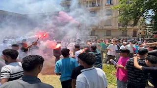 "المسلة ولعت فرحة".. دخّان ورقص ومزمار في ختام الثانوية العامة ببورسعيد- صور 