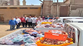 ضبط 3 أطنان دواجن وكبدة فاسدة داخل ثلاجة بسوهاج (صور)