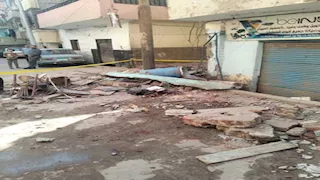 إصابة شخصين في انهيار بلكونة منزل قديم بحي غرب أسيوط (صور)