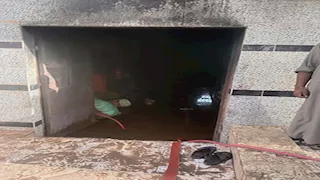 5 مصابين في حريق مخبز بلدي بأسيوط - صور 