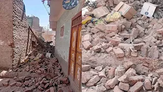 أم وأطفالها في العراء.. انهيار منزل يشرّد أسرة كاملة بالأقصر (صور)