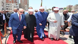وزير الأوقاف والمفتي ومحافظ كفر الشيخ يفتتحون ساحة المسجد الإبراهيمي بدسوق