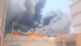 حريق داخل مخزن قطع غيار سيارات بالمرج