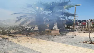 السيطرة على حريق محدود بشارع 3/7 الترفيهي في بورسعيد - صور