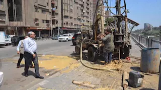 بالصور- محافظ الغربية يتفقد أعمال الإصلاح بكورنيش طنطا