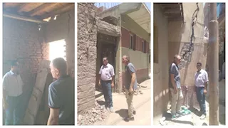 تحرك رسمي عاجل لاحتواء أزمة تصدعات قرية أبويط ببني سويف (صور)