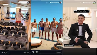 ستوري نجوم كرة القدم.. محمد صلاح في الجيم.. الحضري وياسين بونو.. قفشة وابنه