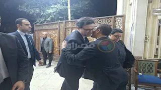بالصور.. توافد نجوم الفن على عزاء شقيق المخرج  خالد جلال
