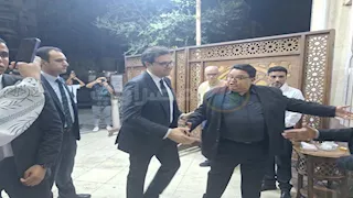 بالصور.. وزير الثقافة يقدم واجب العزاء في وفاة شقيق المخرج خالد جلال