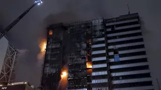 اندلاع حريق ضخم قرب مستشفى في مشهد الإيرانية  