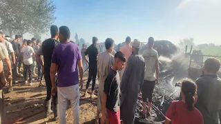 بالصور- حريق بمنزلين في القليوبية.. و3 سيارات إطفاء تتدخل