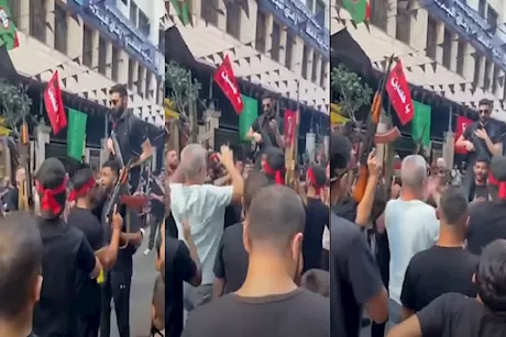 فيديو.. استعراض مسلح لـ حزب الله في بيروت والحكومة ترد