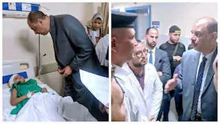 محافظ سوهاج يزور مصابي حادث جهينة