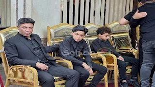 الصور الأولى من عزاء المطرب الشعبي أحمد عامر