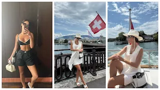 "شورت شانيل وأيس كريم".. بسمة بوسيل تستمتع على شواطئ سويسرا
