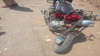 إصابة شاب في تصادم بين "تريلا" ودراجة نارية بالمنوفية