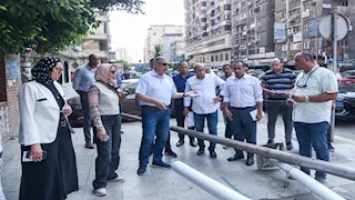 محافظ الإسكندرية يتفقد مشروع توسعة طريق أبو قير- صور