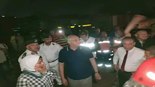 بعد مصرع 5.. محافظ القليوبية يتفقد موقع حريق القناطر (صور)