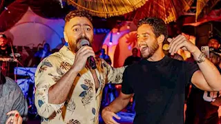 أحمد مالك وهدى المفتي يظهران معا بحفل تامر حسني بالساحل الشمالي (صور)