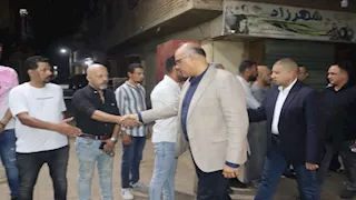 محافظ القليوبية يقدم العزاء لأسر ضحايا حريق القناطر الخيرية -صور