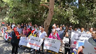 مظاهرة أمام سفارة هولندا بالزمالك للتنديد بالاعتداء على سفارة مصر في لاهاي- صور وفيديو