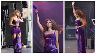 "رقص وفستان جريء".. 20 صورة لـ ميريام فارس من حفلها بالسويد