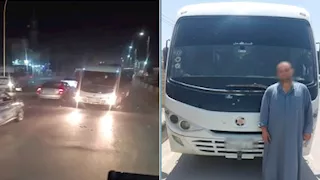 "يسير عكس الاتجاه".. ضبط سائق ميني باص عرّض حياته والآخرين للخطر