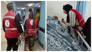 الهلال الأحمر المصري يزور الطلاب الناجين من حادث الغرق بشاطئ "أبو تلات"