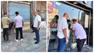 بالصور.. إغلاق وتشميع 12 كافتيريا مخالفة فى دمنهور