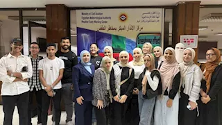 طلاب تكنولوجيا التعليم بجامعة حلوان في زيارة ميدانية للأرصاد الجوية